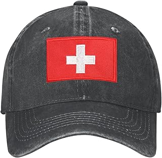 Switzerland Hat Embroidered Switzerland Flag Baseball Caps for Men Women Swiss Decorations