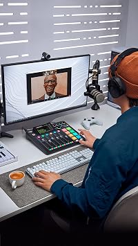 Rode RODECaster Pro 2 Integrated Audio Production Console with Rode PodMic Dynamic Podcasting Microphone, PSA1 Professional Microphone Arm, 32GB microSD Card, XLR Cable and StreamEye Cloth