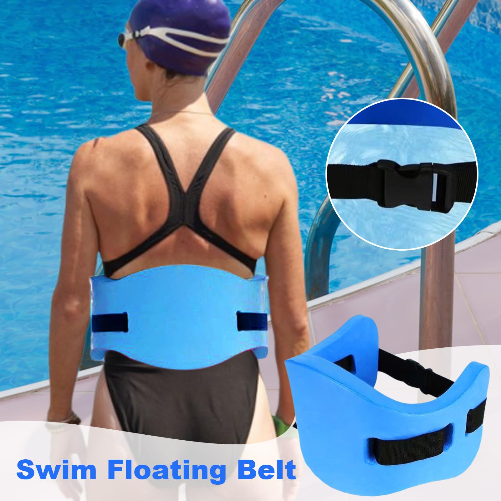 Ceinture de natation | Ceinture d'aérobic aquatique – Tailles jeunes adultes en mousse EVA légère pour exercices aquatiques d'aérobic aquatique de sécurité de natation