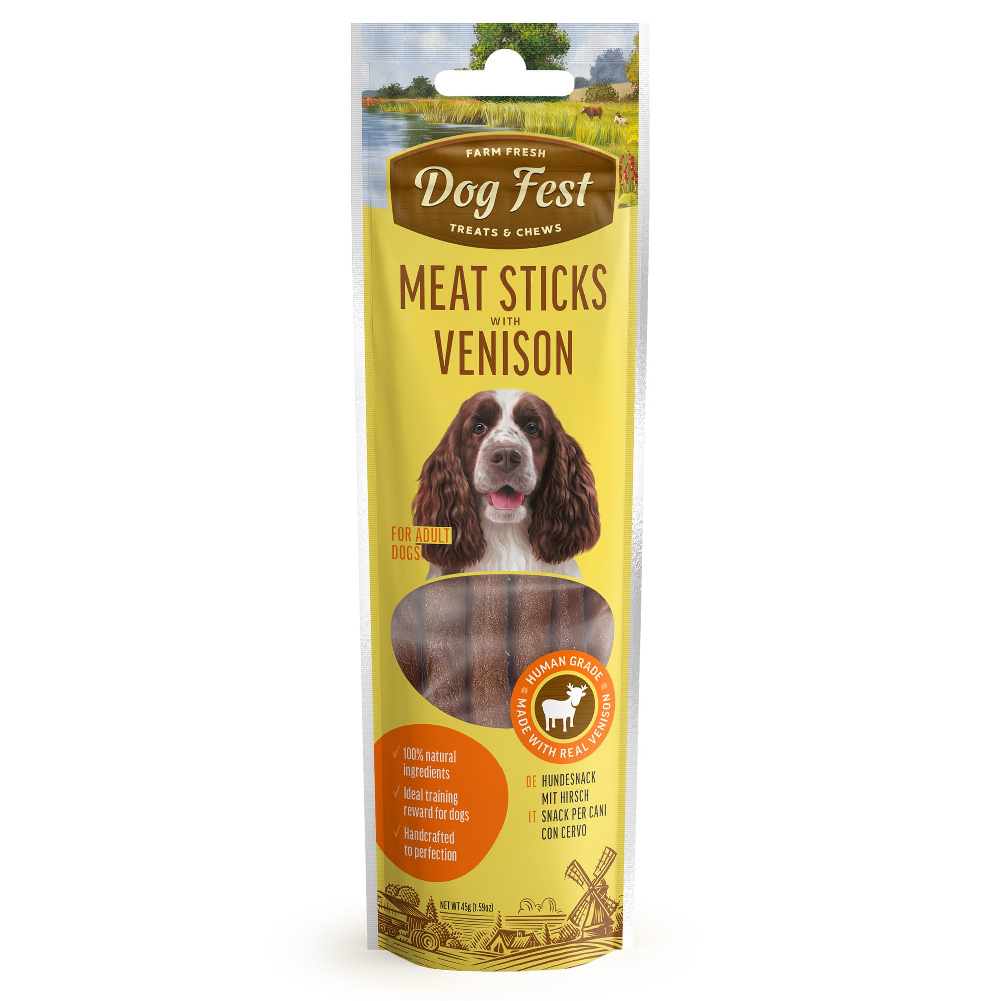 Dog Fest Premium Venison Meat Sticks, High Meat Content Natural Dog Treats for Adult Dogs - Image 2