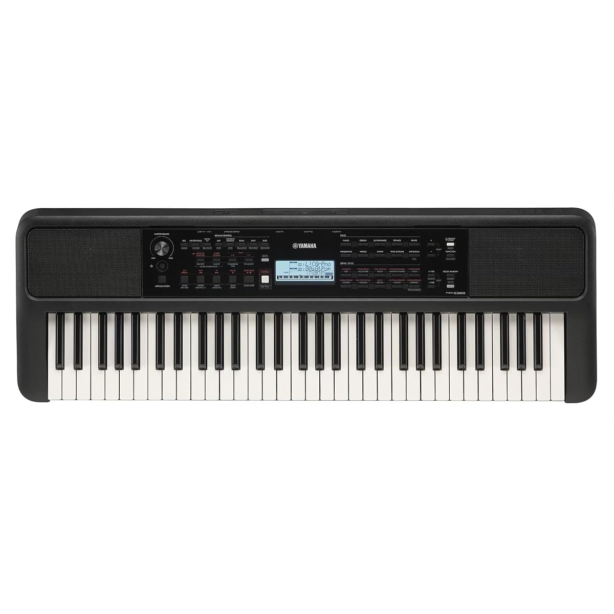 Yamaha PSR-E383 Portable Keyboard – 61 Keys, Includes Power Adapter, Built-in