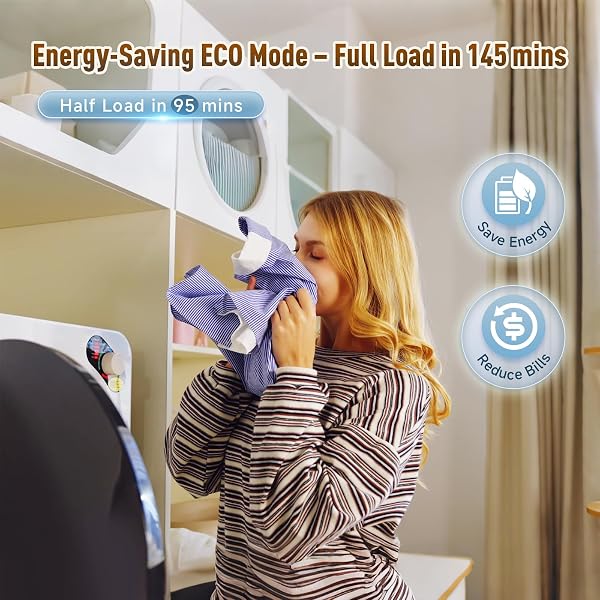 Vented Dryer Tumble Dryer by Umelome, 4kg Portable Clothes Dryer with Stainless Steel Drum, 10 Free Replacement Filters, ECO Energy Saving Mode, for Apartments, RVs & Caravans, 2026 Upgraded Model - 4