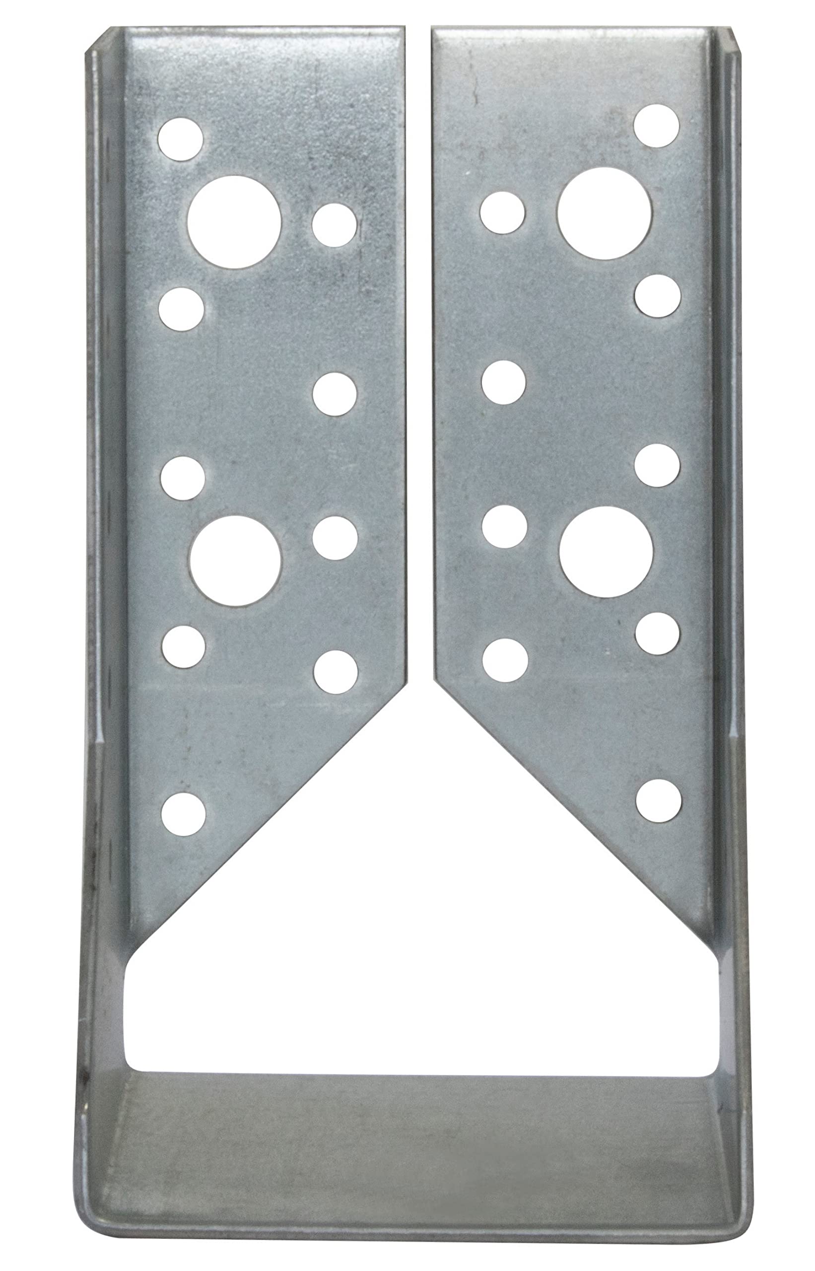 AERZETIX - C58655 - Lot de 2 Sabots de charpente à ailes intérieures 70x125x75x2 mm - sabot de solive à 32 trous - en acier zingué Z275