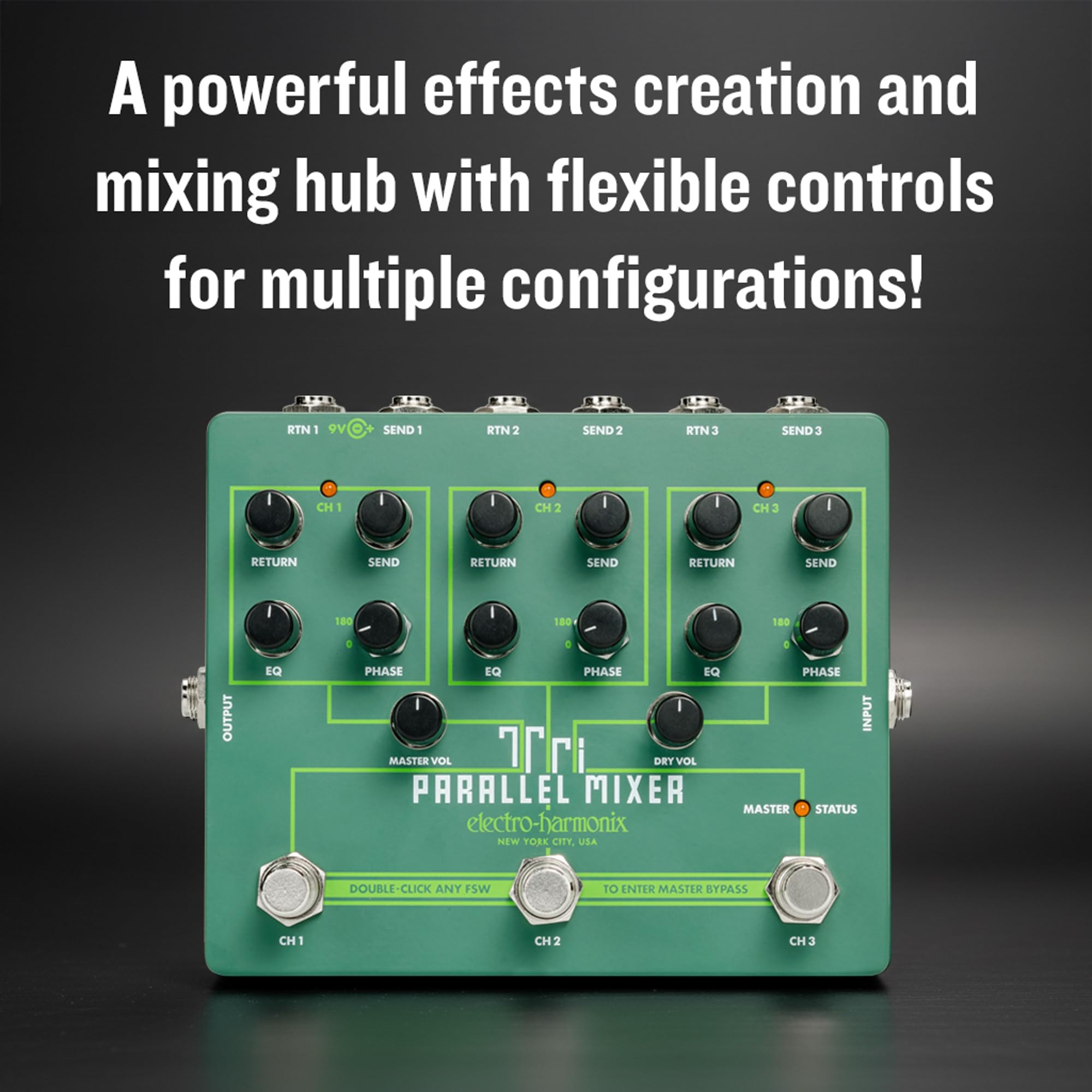 Electro-Harmonix Tri Parallel Mixer Effects Loop Mixer/Switcher