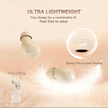 Single Earbud Bluetooth Mini Small Invisible Earbuds Wireless Bluetooth One Ear Smallest Micro Tiny Discreet Earbuds For Small Ears Ear Canals Mini Invisible Ear Buds Discreet Headphones For Work