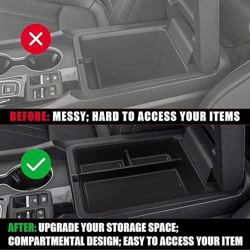 Miniatura 3 de Muslogy Organizador de consola central compatible con Honda Pilot 2023 2024 2025, 2024, 2024, RidgelinePassport consola central de almacenamiento,