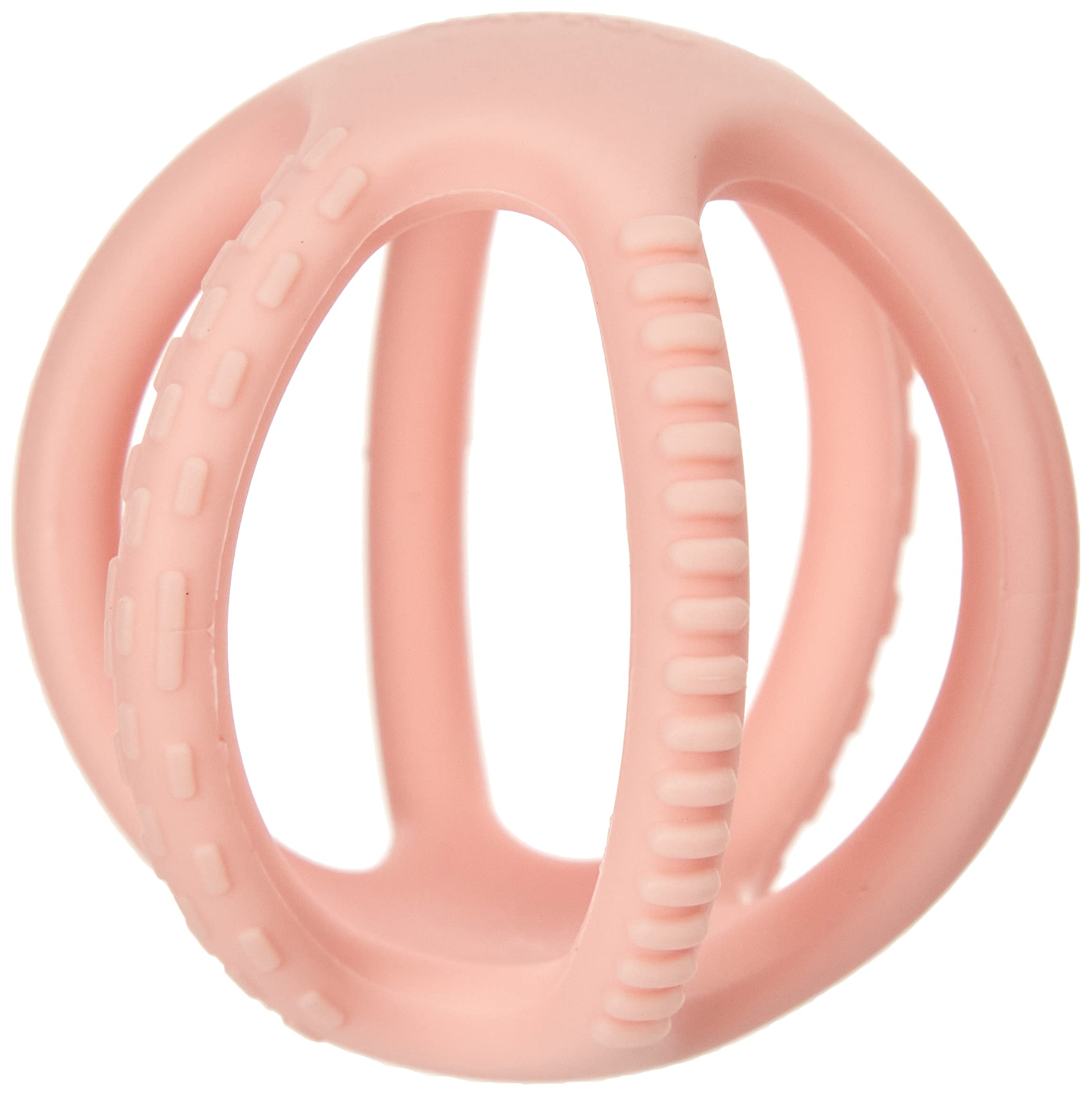 Nattou Set con 2 palline in Silicone, Da afferrare e mordere, Senza BPA, Ø 10 cm + 7 cm, Silicone, Rosa antico/Rosa chiaro