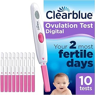 Digital Ovulation Test Kit (OPK) - Clearblue, Proven To Help You Get Pregnant, 1 Digital Holder And 10 Tests