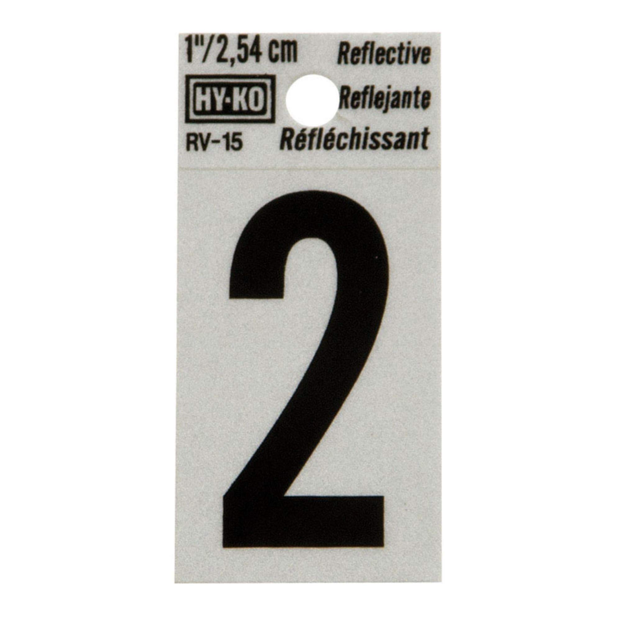 Numéro de maison réfléchissant Hy-Ko noir 3,2 cm pour éviter les erreurs de livraison de colis
