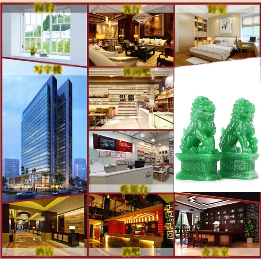SBTXHJWCGLD Feng Shui Rijkdom Porsperity Paar Beijing Fu Foo Honden Beelden Wit Marmeren Jade, Afscheid van Evil Energy, Feng Shui Decor Beeldje SBTXHJWCGLD Feng Shui Rijkdom Porsperity Paar Beijing Fu Foo Honden Beelden Wit Marmeren Jade, Afscheid van Evil Energy, Feng Shui Decor Beeldje