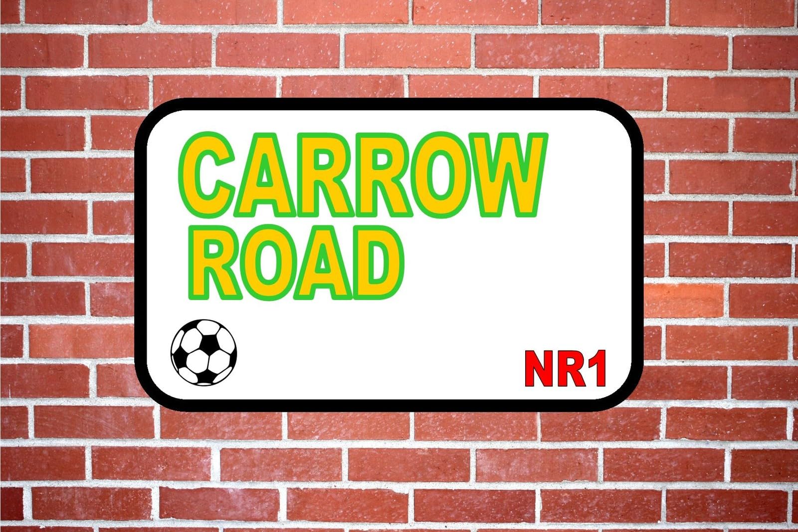 Yelacecca Norwich City Carrow Road Metal Door Sign Decoration Props Plaque 8X12 Inch