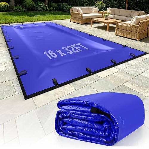 16 x 32 ft Inground Pool Cover - Heavy Duty & Durable Swimming Pool Cover