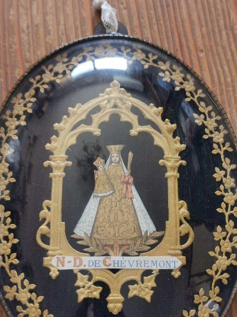 アンティークベルギー 聖母子の紙肖像イコン ボンベガラスドーム マリア イエス Amazon.co.jp: アンティークベルギー 聖母子の紙肖像イコン ボンベ