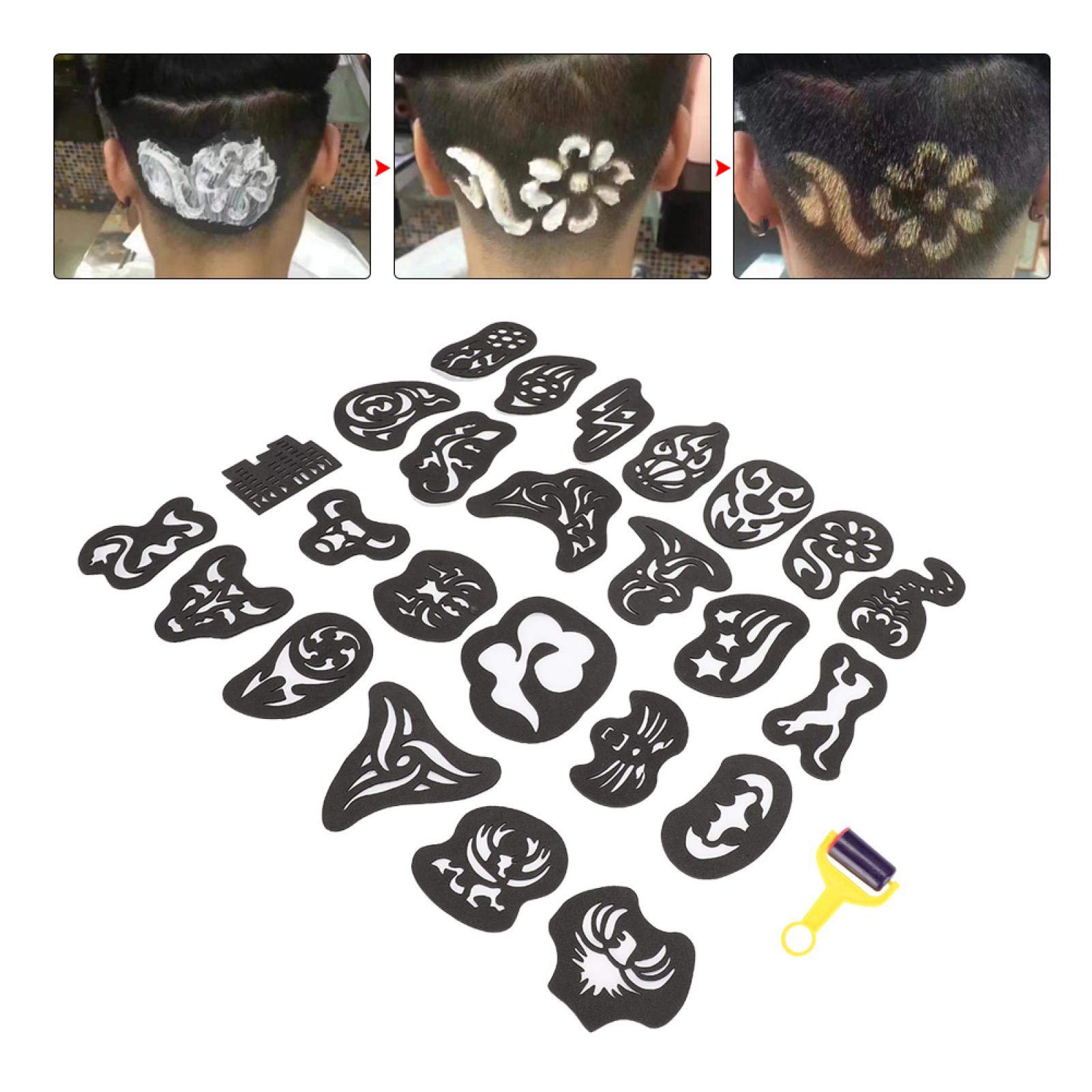 25 Pcs Hair Tattoo Stencil - Image 4