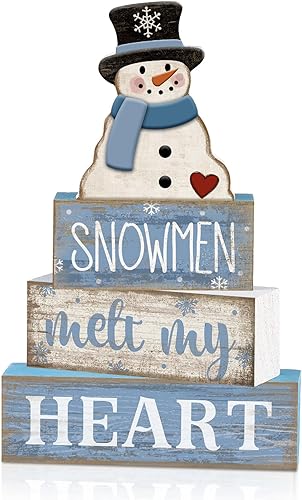 Miniatura 24 de 4 piezas de decoración de mesa de madera de granja, decoración de bandeja escalonada para decoración rústica retro de madera en forma de casa,