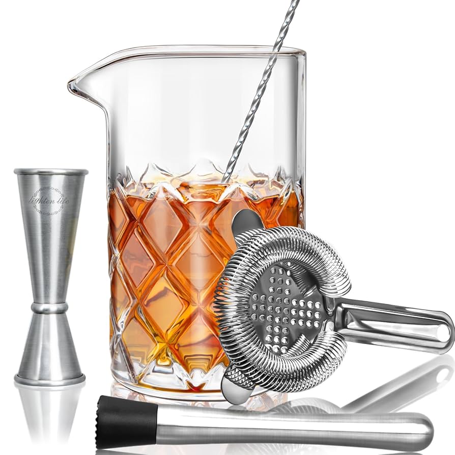 Amazon.co.jp: Lighten Life カクテルミキシンググラスセット