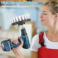 Vista 5 de Kit de limpieza de cepillo de taladro, juego de cepillos multiusos para taladro, cepillo de limpieza para taladro, superficies de baño, bañera