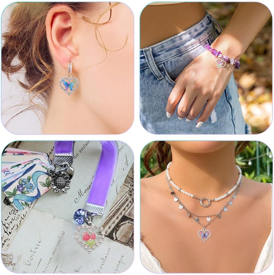 KISSITTY Rhinestone Alloy Charms for DIY Necklace Bracelet Earring Jewelry Making - Image 6