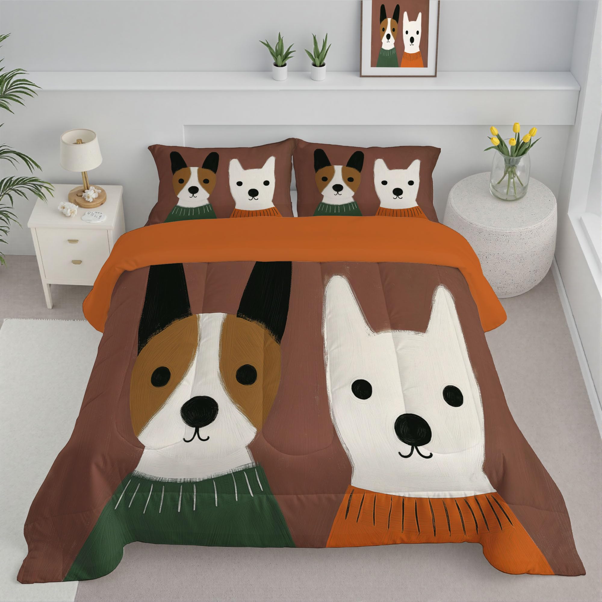 Couette réversible avec motif chien 200x200 cm pour infuser de la tendresse dans votre chambre