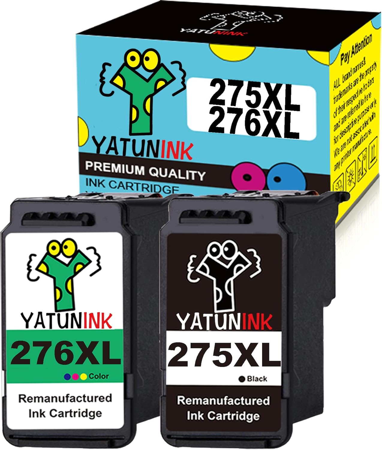 YATUNINK Remanufactured Ink Cartridge 275 and 276 Replacement for Canon