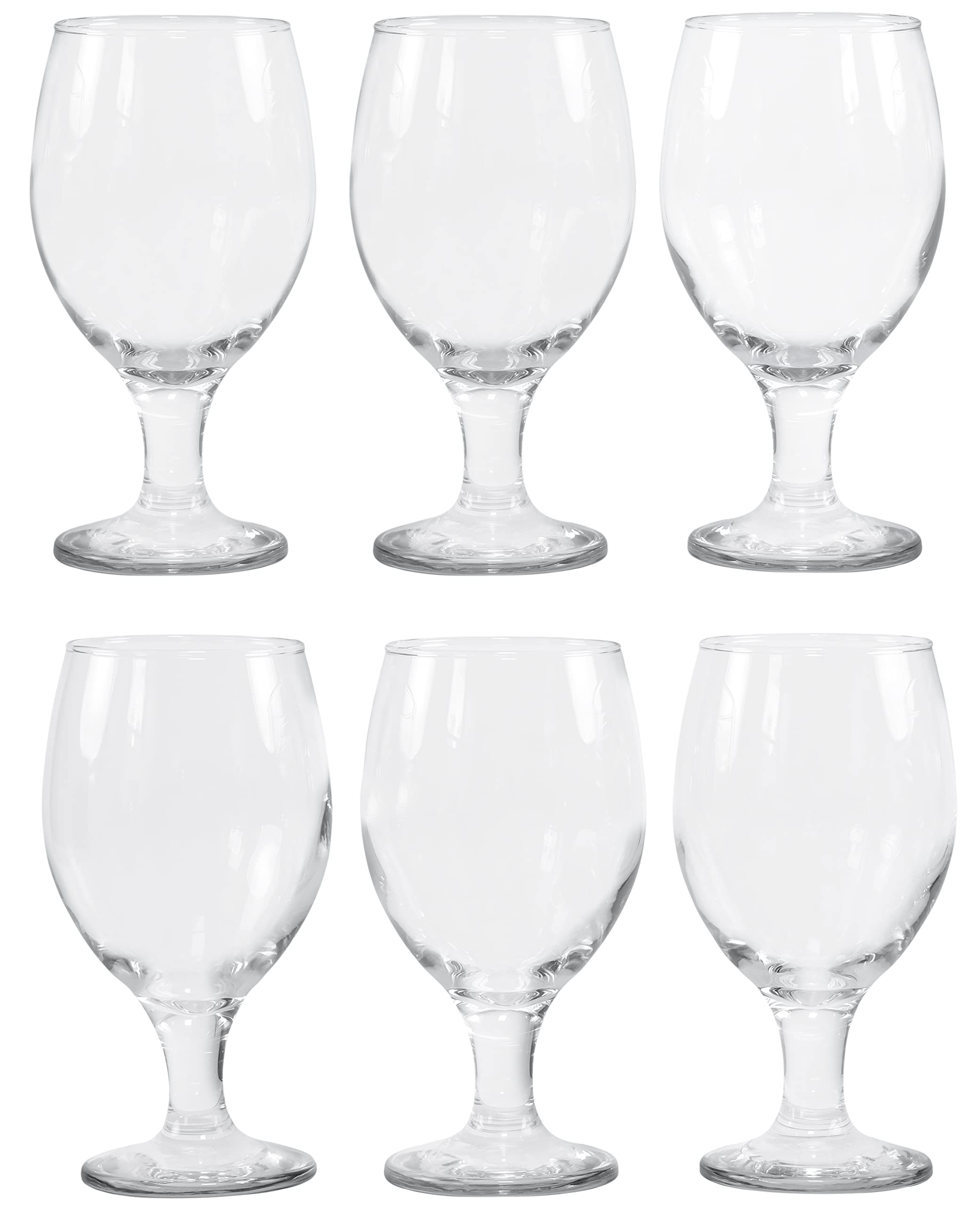 Red Co. Belluno Classic - Vasos transparentes para agua, jugo, licor, copas de vino, juego de 6 (13.5 onzas)