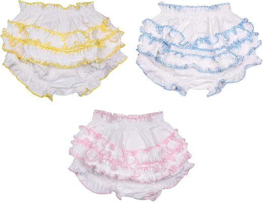 Fancy Walas Presents Cotton Fabric Back Frill Panty for Baby Girl Inner Wear Drawer/Bloomer Underwear Panties Brief Casual...