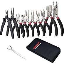 WISEUP 11pcs Jewelry Plier Sets for Crafting, Electronics & Jewelry Making