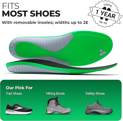 Miniatura 4 de Protalus T-100 Elite - Plantillas patentadas para zapatos de repuesto para alivio del estrés, mayor comodidad, alivia la fascitis plantar,