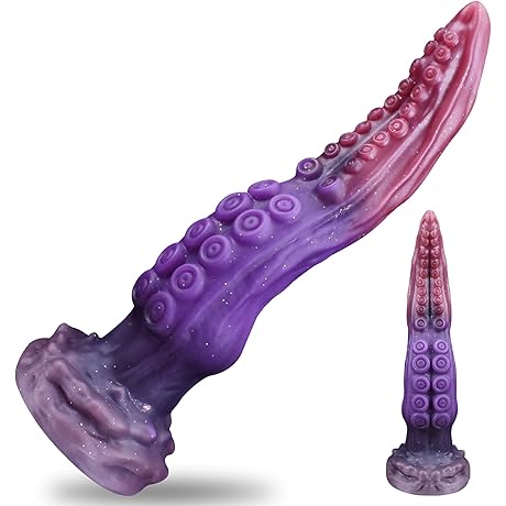 10" Tentacle Dildo Fantasy Dildo, Long Dildo Soft Silicone Dildo with Strong...