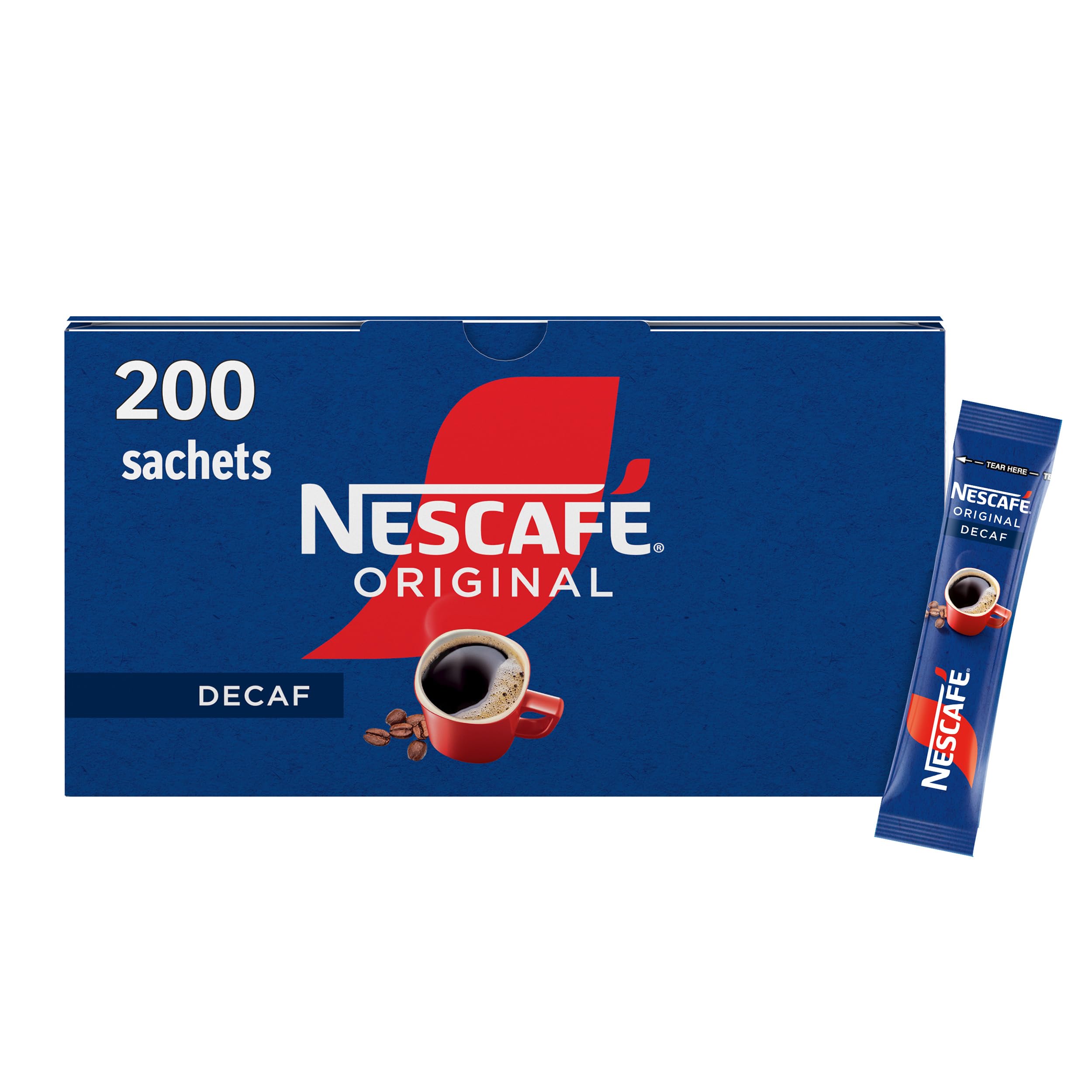 NESCAFÉOriginal Decaf Instant Coffee Sachets - 200 x 1.8g Sticks