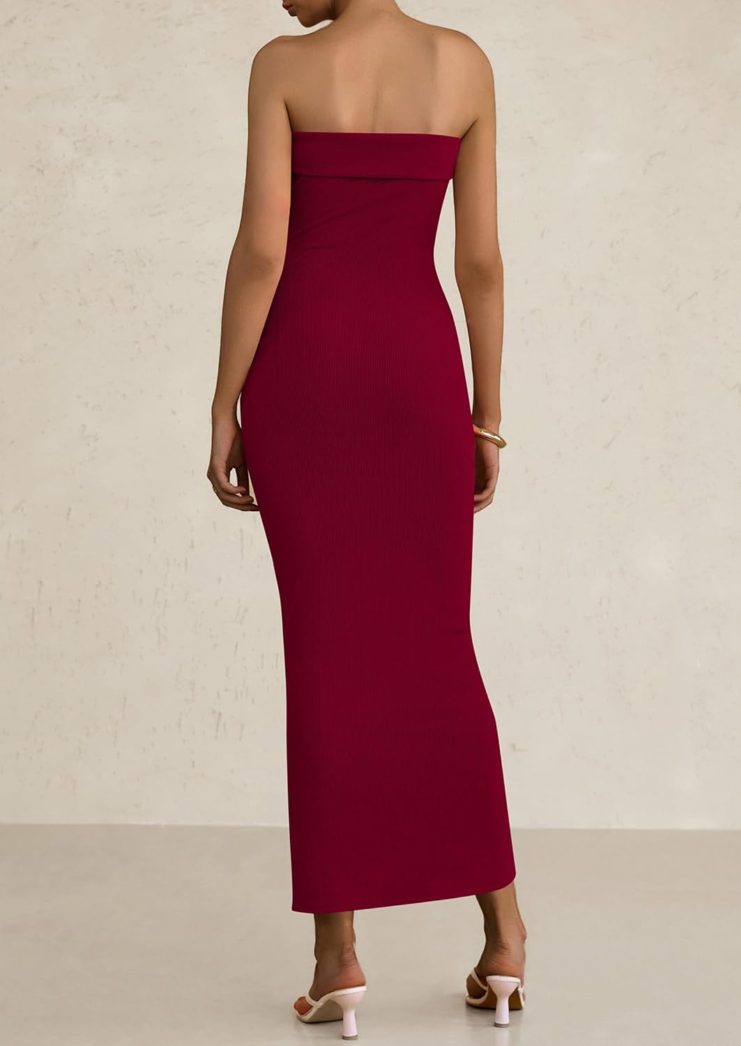 PRETTYGARDEN Women's Ruched Bodycon Dresses Summer Off Shoulder Asymmetrical High Split Elegant Cocktail Party Dress - Image 2