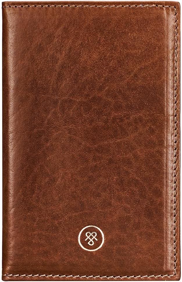 Maxwell ScottMaxwell Scott Luxury Leather Medium Pocket Address Book | The Caldana Medium | Handmade In Italy | Chestnut Tan Brown