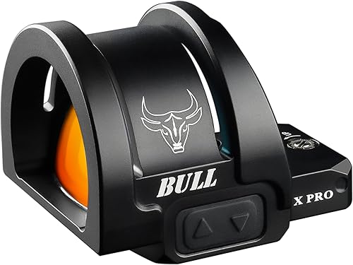 Cyelee Bull X PRO - Visión de lente grande a prueba de caídas para competición y servicio de punto rojo, multiretícula de 2 puntos MOA y 24 MOA