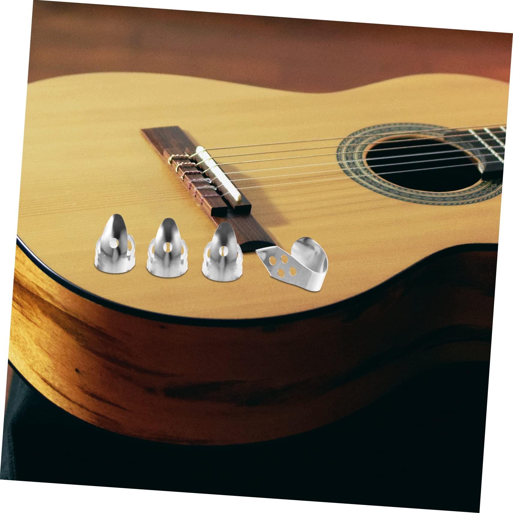 BESTonZON 8 Juegos plumillas de guitarra instrumentos musicales organos musicales púas de guitarra útiles para el pulgar banjo guitarras puas de guitarra electrica púa de guitarra pequeña