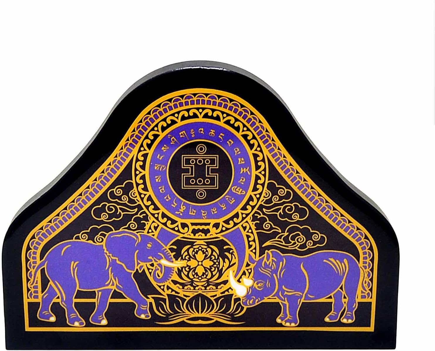 Fengshuibringluck Feng Shui Anti-Robbery Protection Plaque with Elephant & Rhinoceros Home Office Decorations