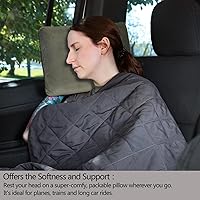 Vista 6 de Compressible Camping Pillow, Memory Foam Pillow for Backpacking, Travel -Neck Lumbar Support, Lightweight Compact Pillow with Washable Pillowcase