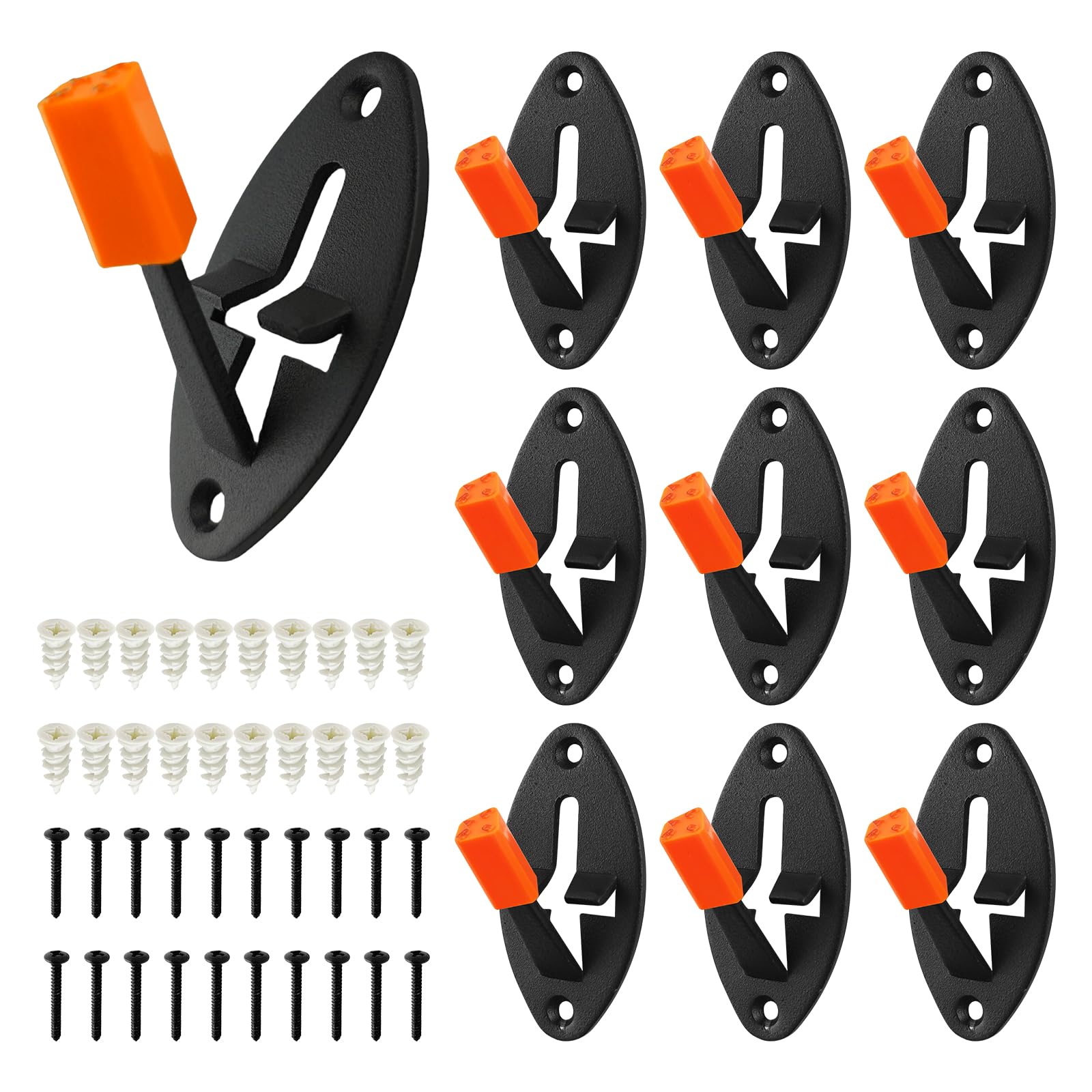 Yuqutum 10 Pack European Mount Skull Hanger, Metal Deer Skull Mount with 5 Adjustable Positions, Mount Skull Hanger for Hanging & Mounting Taxidermy Deer, Suitable for Indoor or Outdoor Use