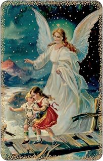 Lot of 10- Guardian Angel Prayer Card 3 3/8 in X 2 3/16 in Made in Italy