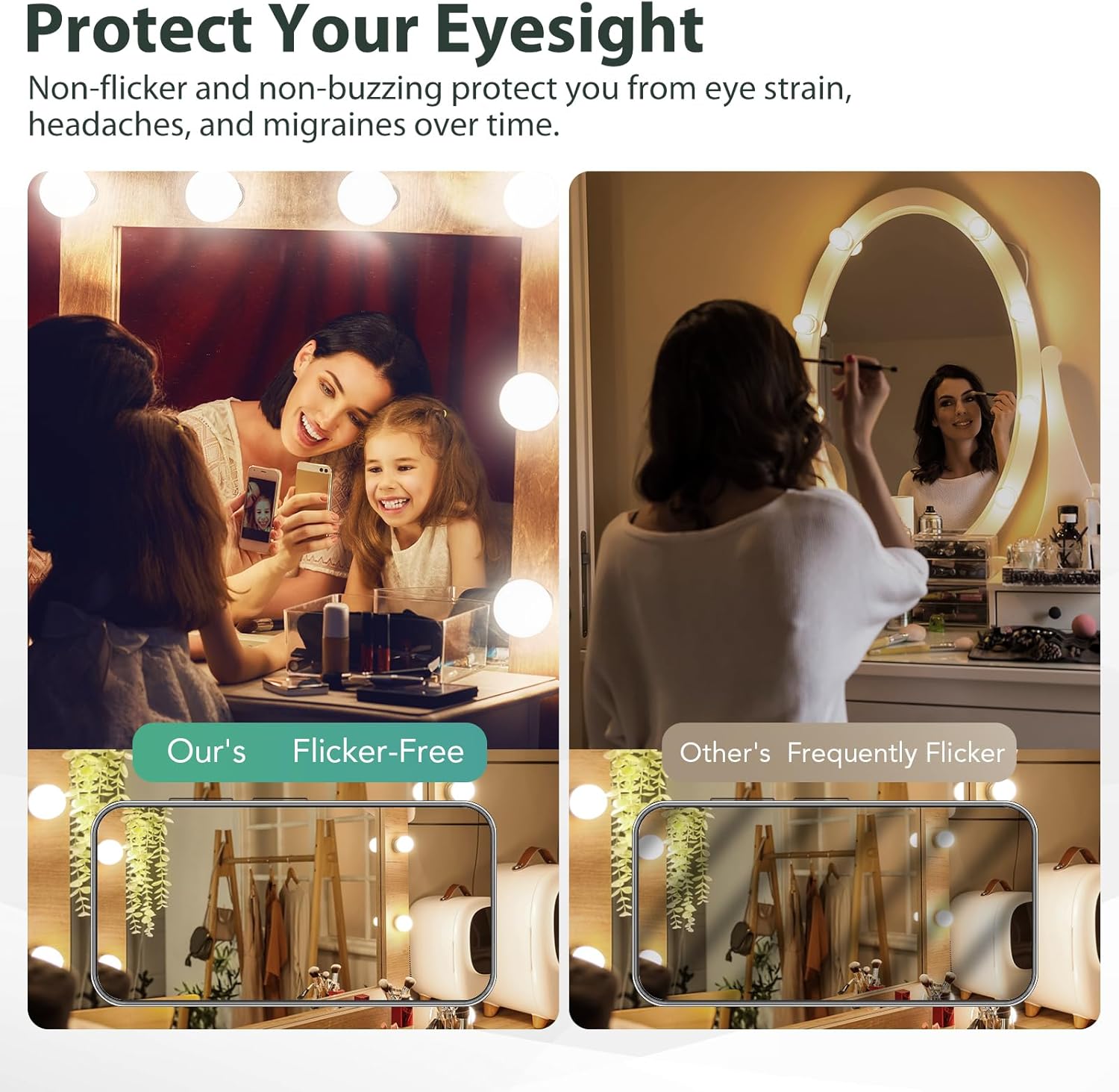 DEGNJU LED Vanity Light Bulbs, 60W Equivalent, Bathroom Light Bulbs 3000K Warm White, 800 Lumens, G25 Globe Bulb for Makeup Mirror, Round Shape, 7W, 120V, Non-Dimmable, 10 Pack