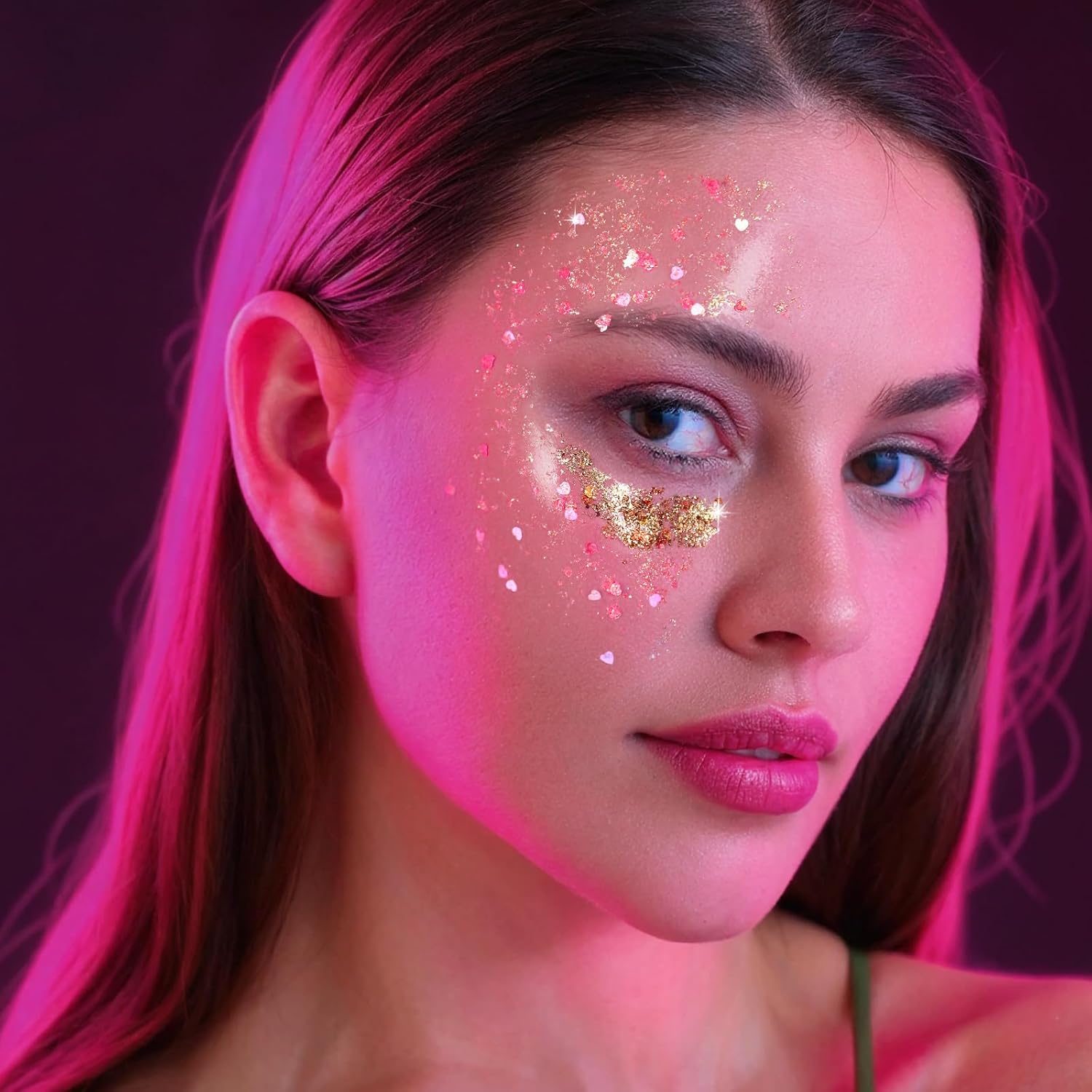 FANDAMEI Face Glitter Palette, 2PCS 8 Colors Glitter Gel for Face, Body Glitter for Women, Hair Glitter for Kids, Halloween Fairy Rave Mermaid Makeup Glitter image 2