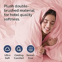 Vista 3 de Juego de funda de edredón tamaño Queen - Funda de edredón extra suave tamaño Queen 90 x 90 con 2 fundas de almohada - Ropa de cama de hotel de lujo