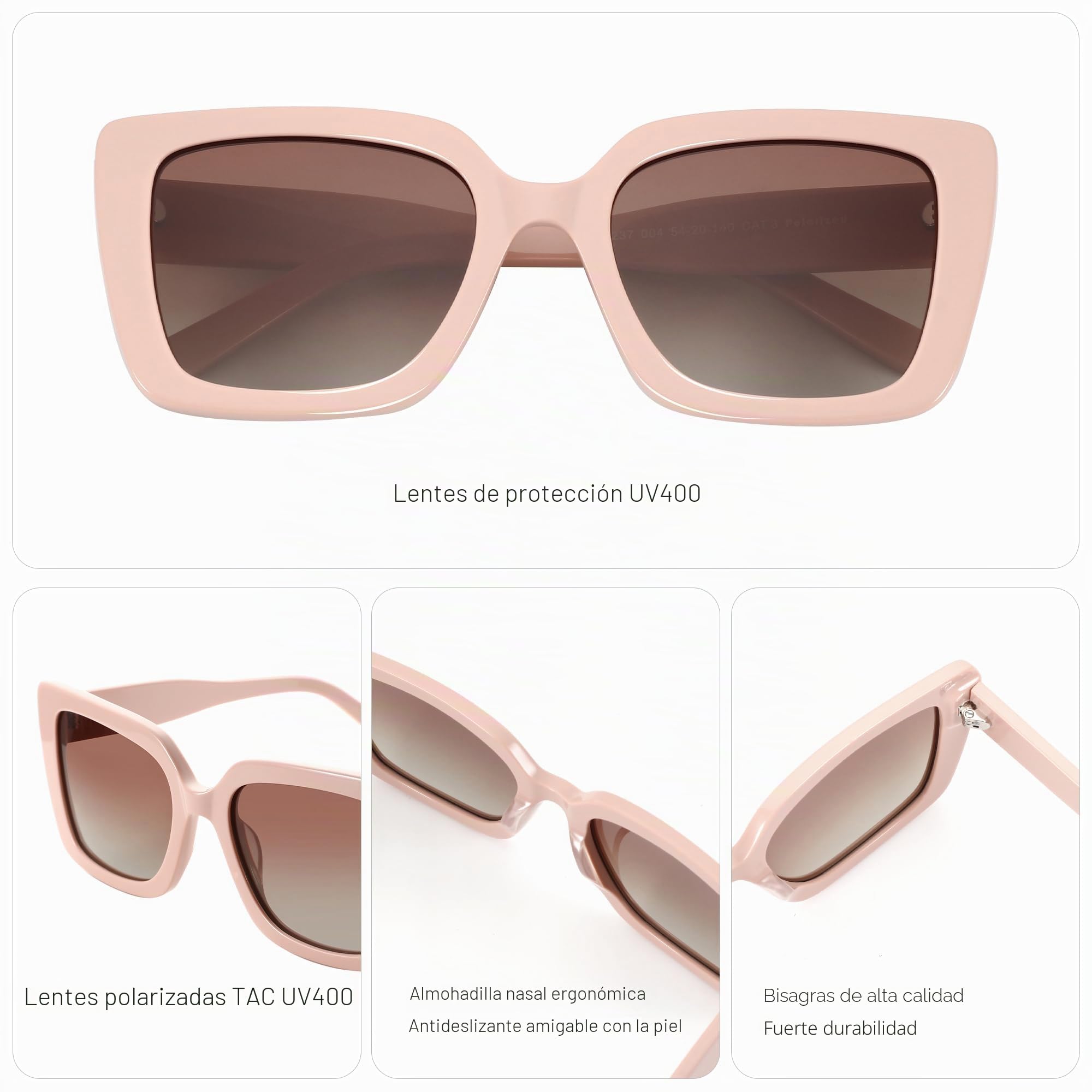 ZENOTTIC Gafas De Sol Polarizadas Para Mujer De Forma Cuadrada: Gafas De Sol Clásicas Y Modernas Para Mujeres - Gafas De Diseño Con Protección UV400