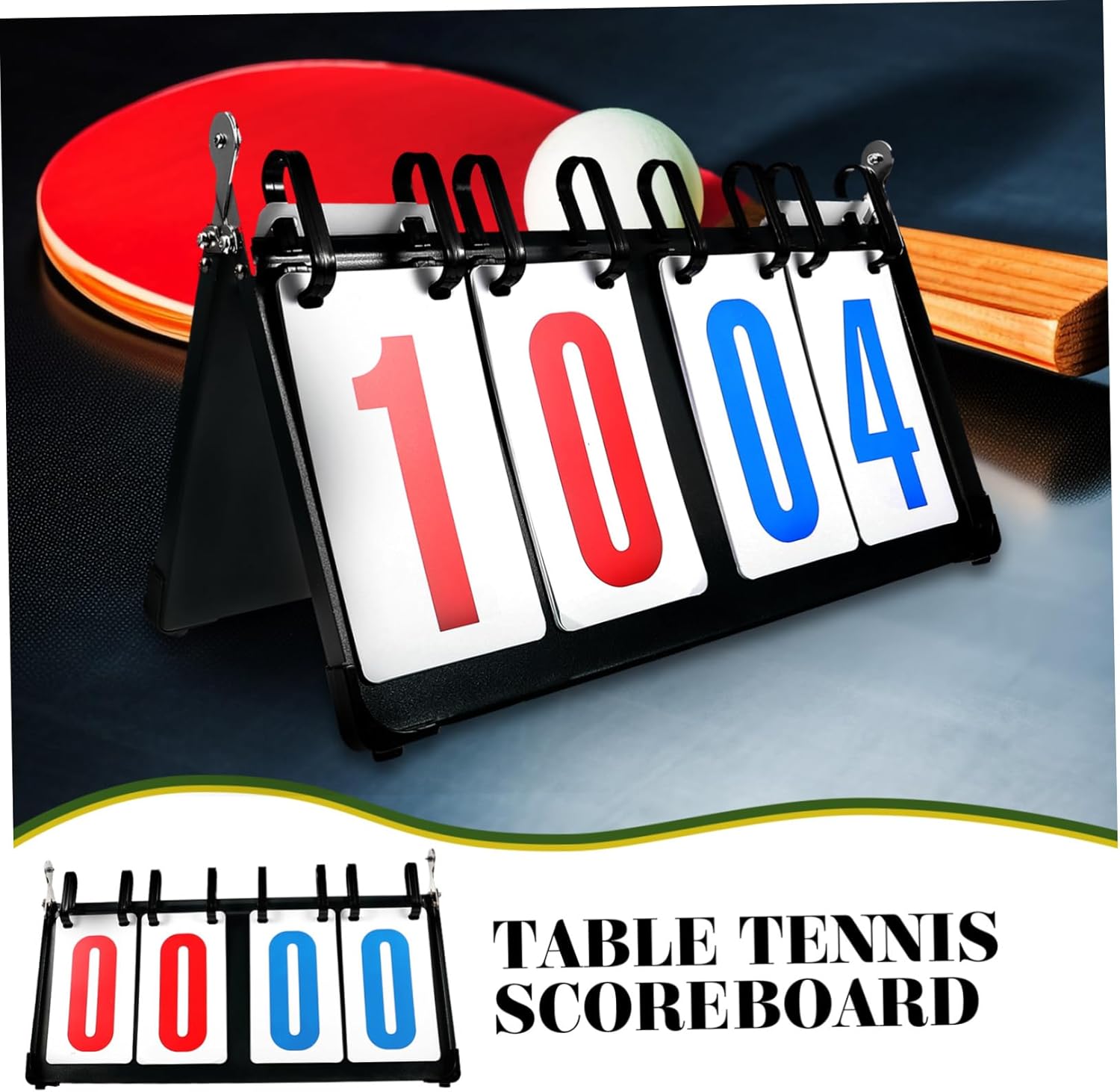 Scoreboard for Basketball Games Reusable Scorekeeper PVC Metal Flipping Scoreboard