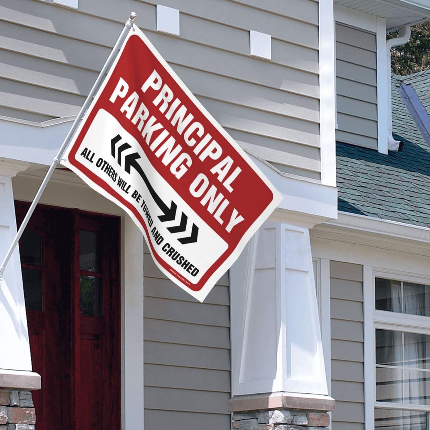 Dorm Room Flags For Guys Principal Parking Only Flag Restroom Decor Cool Flags For College Dorm (Size : 152X244CM)