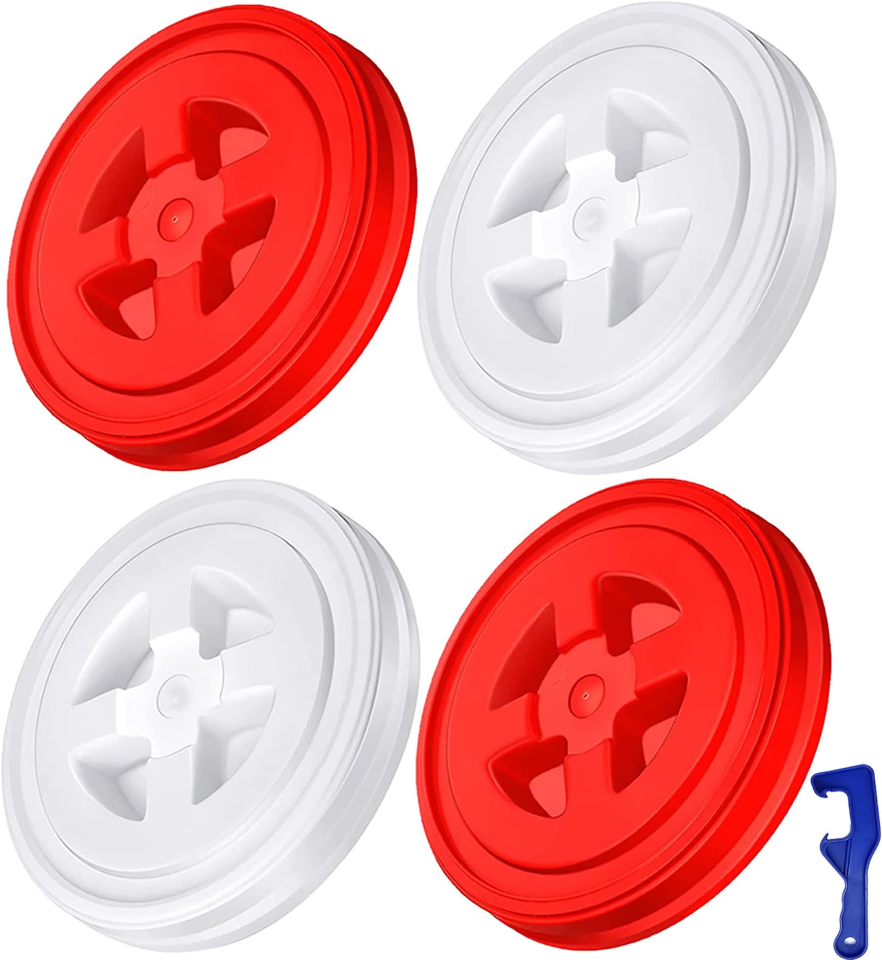 4 Pieces 5 Gallon LeakProof Bucket Lid Food Grade Plastic