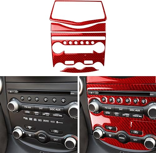 NVCNX Real Premium - Kit de calcomanías de fibra de carbono para consola de salpicadero de automóvil, interruptor de CD, CD, CA, botón, marco, disponible en Yaxa Mexico
