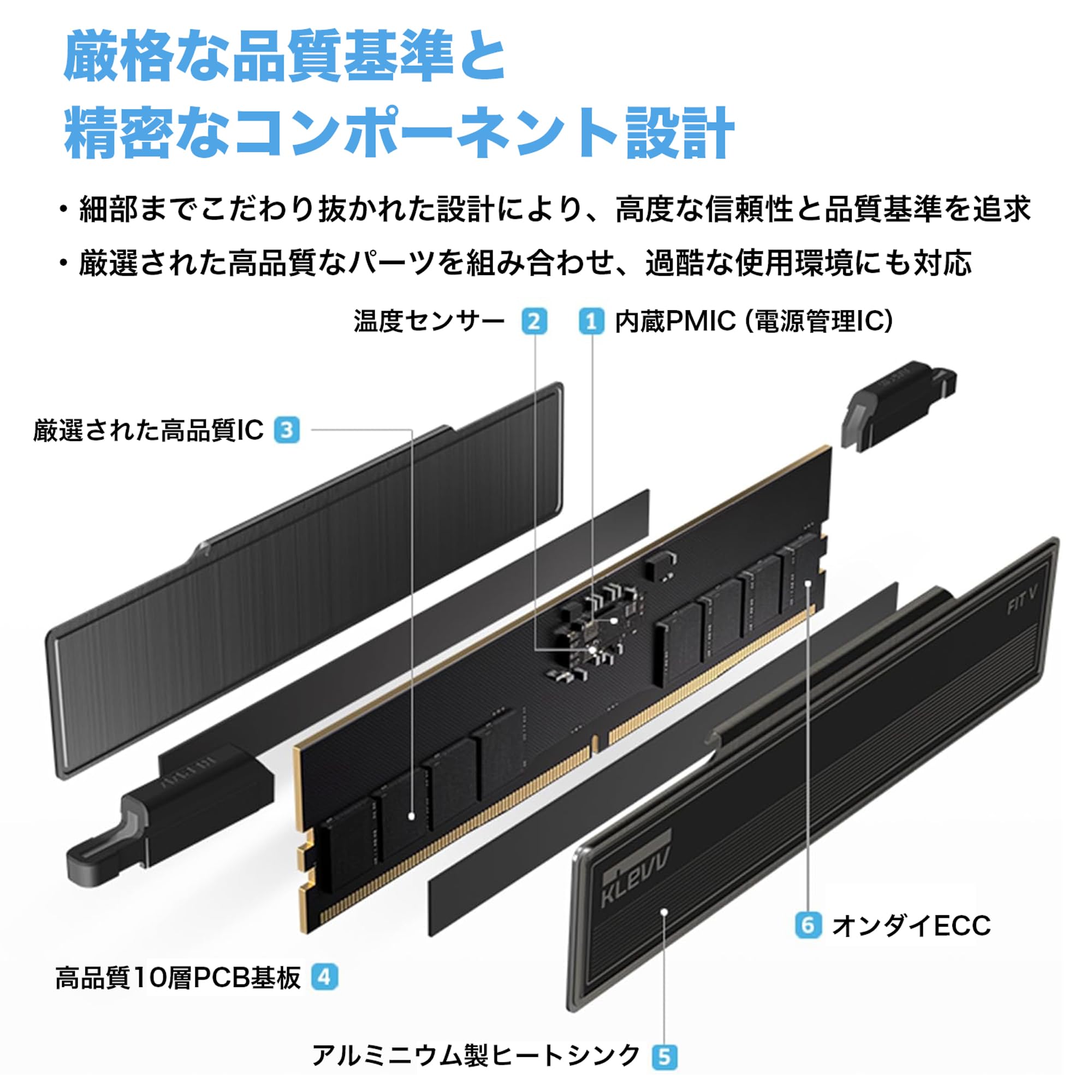 KLEVV デスクトップPC用ゲーミング メモリ Amazon.co.jp: KLEVV DDR5 ゲーミングメモリ デスクトップPC用 メモリ