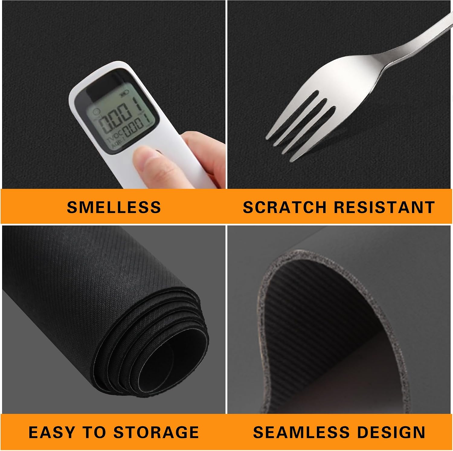 Under Sink Mat for Kitchen Waterproof, Absorbent Bathroom Cabinet Liner