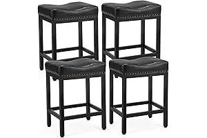 DUMOS Saddle Barstool Set of 4 - The Perfect Addition to Your Kitchen Island