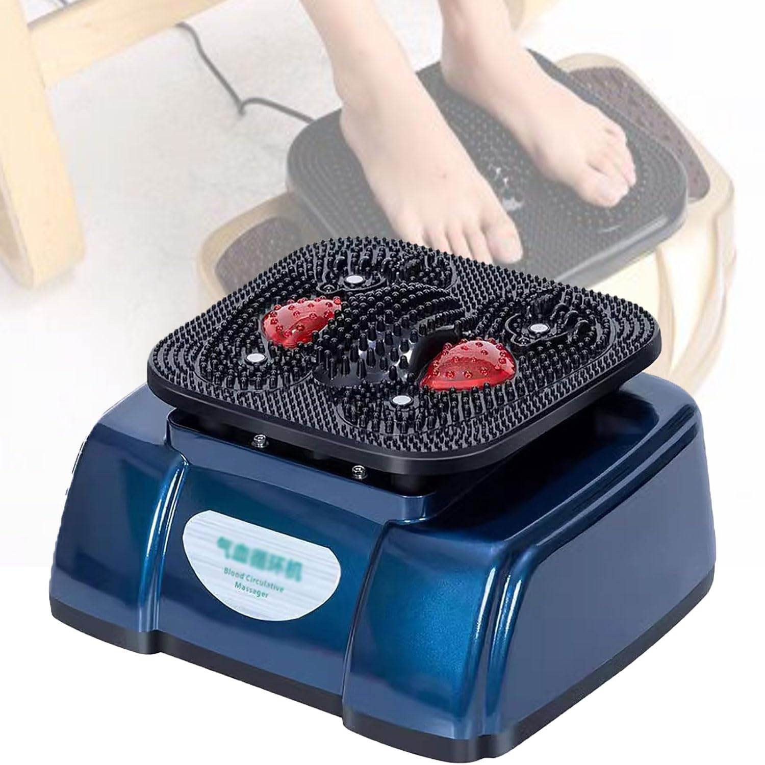 JOSBY Massaggiatore Plantare Shiatsu da 160 W, massaggiatore Elettrico per Polpacci Profondi, Timer Intelligente 0-15 Minuti e velocità Regolabile all'infinito e 5 modalità Automatiche, per la casa